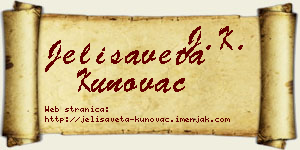 Jelisaveta Kunovac vizit kartica